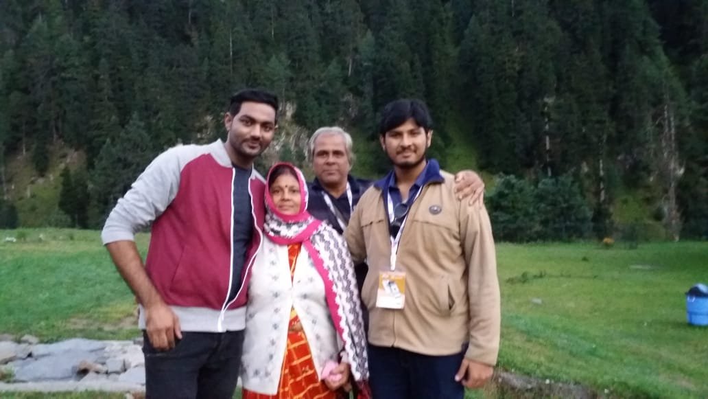 Our Secretary with his family in Kashmir